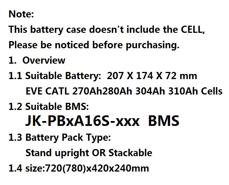 XR07-48V280AH Power Box LiFePO4 Battery Case Solar Home Energy Storage 16S 51.2