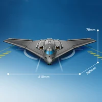 Military USA H-20 Stealth Strategic Bomber Fighter Model Building Blocks Technical Sergeant Combat Aircraft MOC Bricks Toys Gift 6