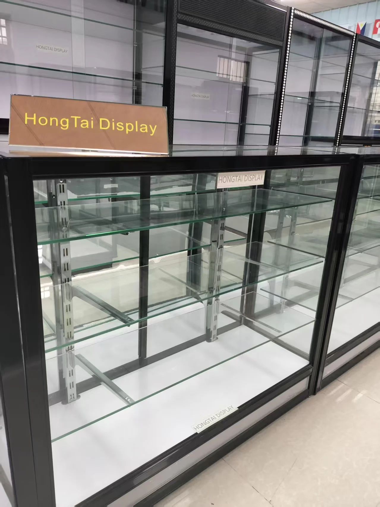 맞춤형 다색 조명 홍보 쇼케이스 매장 진열대 LED 조명 고급 쇼케이스 카운터 쇼핑몰 키오스크 (유리 진열용)