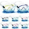 PC Glass Kids Swim Goggles PVC Strap Anti Fog Child Diving Mask Wide View with Nose Cover Pool Swim Eyewear 3-8Year Olds 3