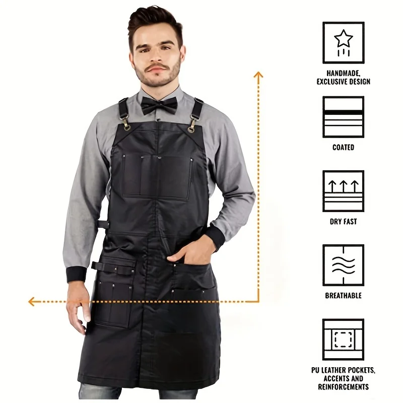 Multi Use Men Hair Cutting Apron Adjustable Neck Strap Sleeveless Hairdressing Cape Hairdressing Cape for Hairstylists 5