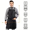 Multi Use Men Hair Cutting Apron Adjustable Neck Strap Sleeveless Hairdressing Cape Hairdressing Cape for Hairstylists 5