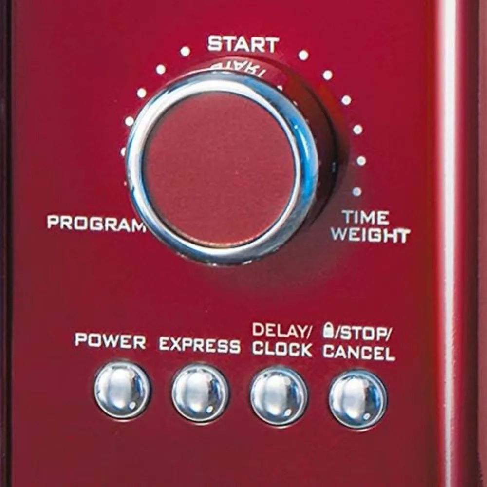 Retro Large 0.9 cu ft Countertop Microwave Oven, 12 Pre-Programmed Cooking Settings, Digital Clock,Metallic Red 5