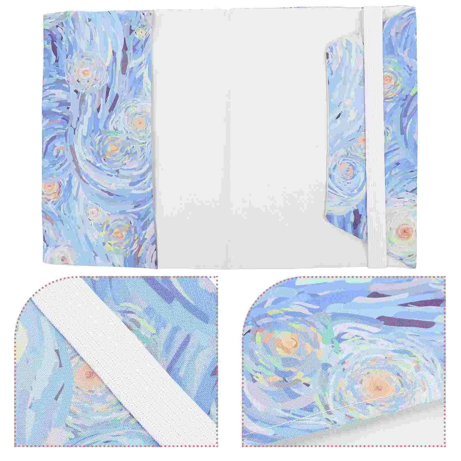 

Book Cover Sleeve Protector A5 Book Covers Hardcover Soft Cloth Book Protector Flower Pattern Adjustable Book Sleeve Notebook