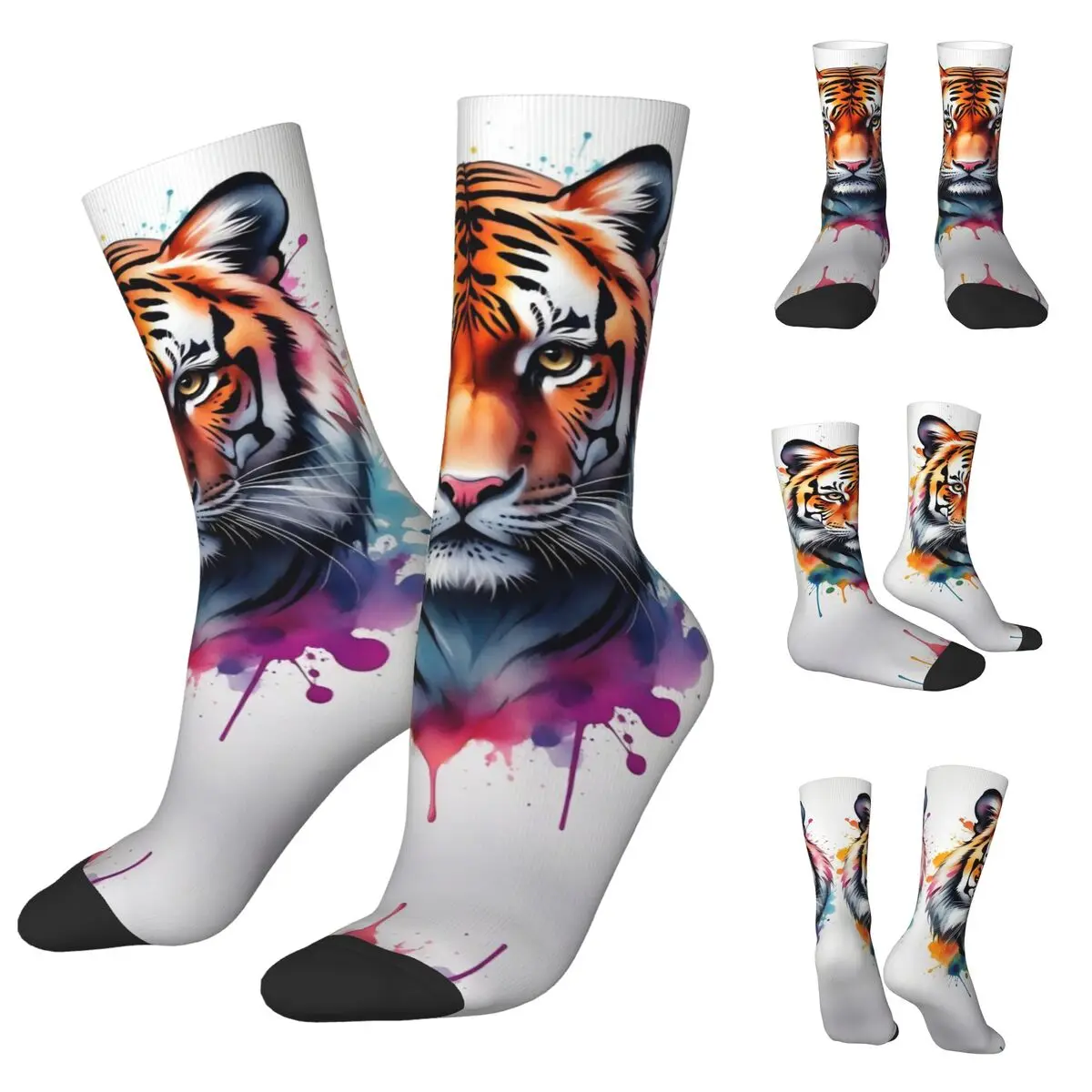 

3D printing cosy Unisex Socks,Running Cool Animals, Lions, Tigers, Gorillas 13 Interesting Four Seasons Socks