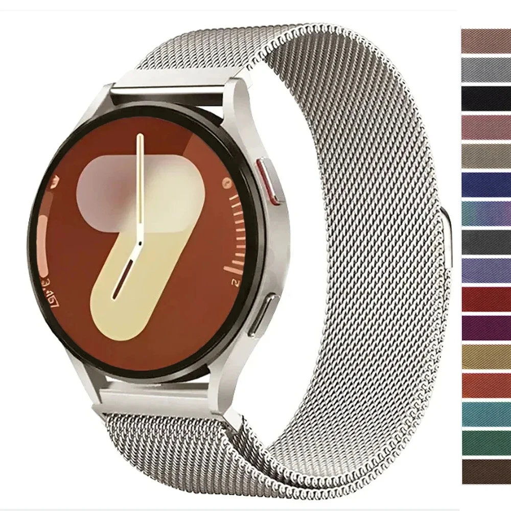 Sleek Magnetic Milanese Metal Watch Band, 22mm/20mm Bracelet Strap