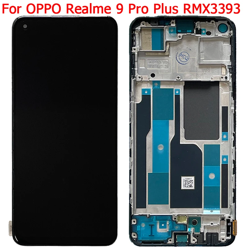 HT01 Custodia Portafoglio in PU Pelle per Reale 9 Pro 5G / 9 5G / V25 / OnePlus Nord CE 2 Lite 5G, Cover con Stapa Linee a Fora di Y e Supporto - Nero