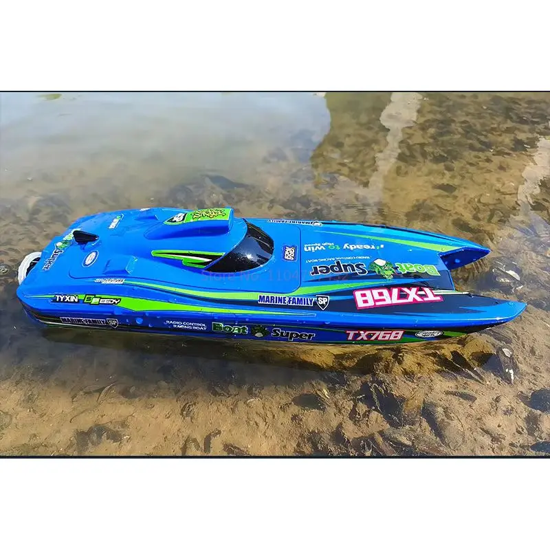 Bateau RC Vortex Jet TX768 2.4GHz - Haute Vitesse, Blanc ou Bleu