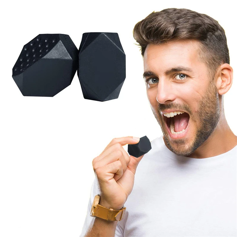 Jaw Exerciser Redefine Jawline Trainer Double Chin Jawliner Facial Chew Bite Muscle Anti-stress Face Fitness Ball 2pcs Chin Line Exerciser