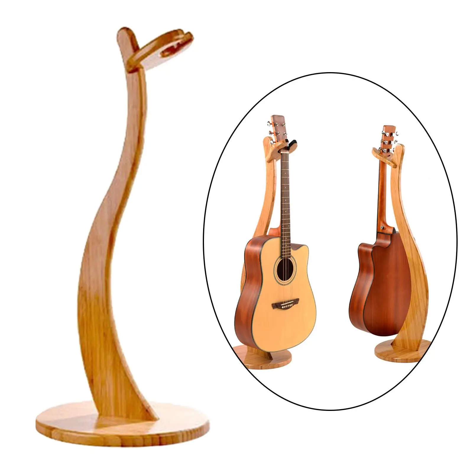 Support de guitare en bois massif Bess Ukulele Portable, support  triangulaire, support stable et ne tombe pas facilement