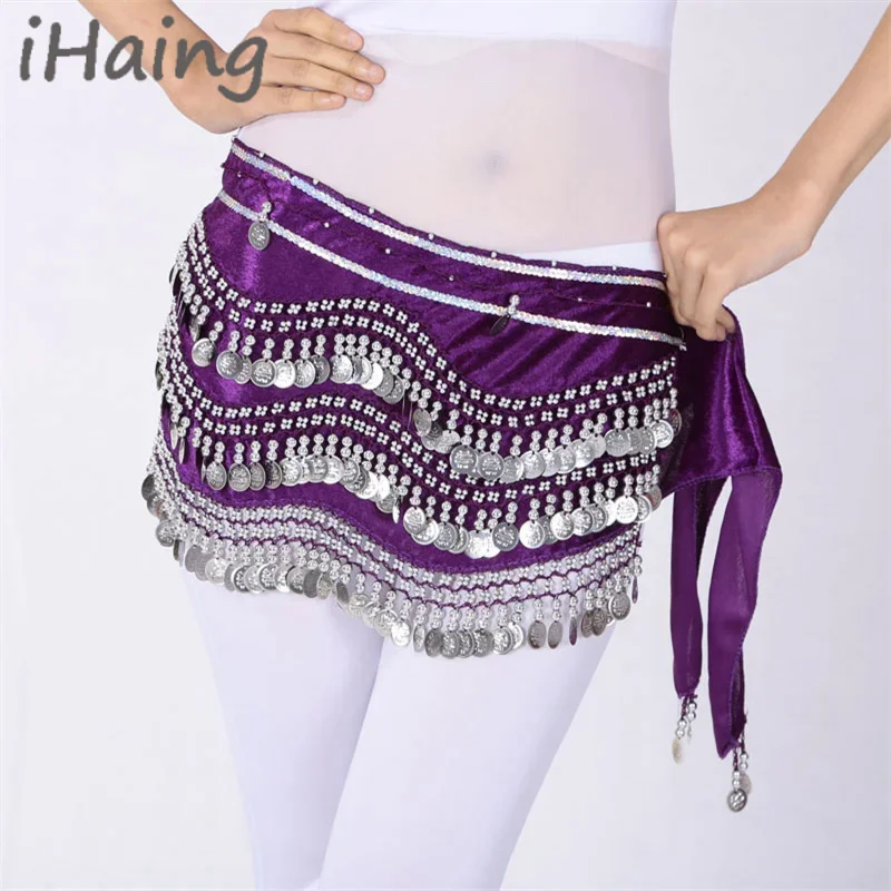 

Adult Tassel Coins Belly Dance Hip Scarf Women Sparkly Party Stage Mini Skirt Wrap Towel Rave Belt Waist Chain Dancewear Costume