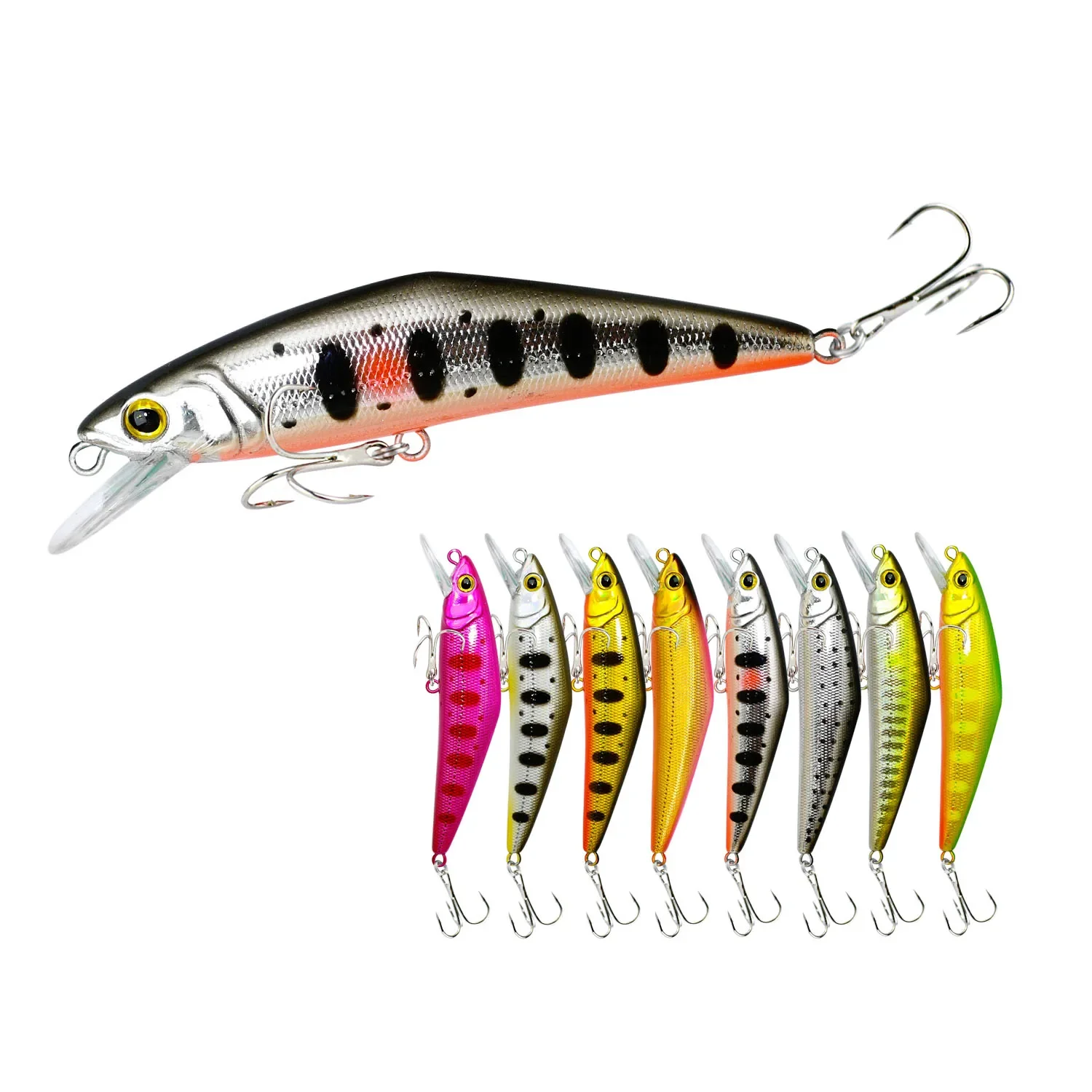 Afishlure minnow hard bait 72mm trout fishing lures sinking trebke hooks swimbaits hard lure D Contact wobblers