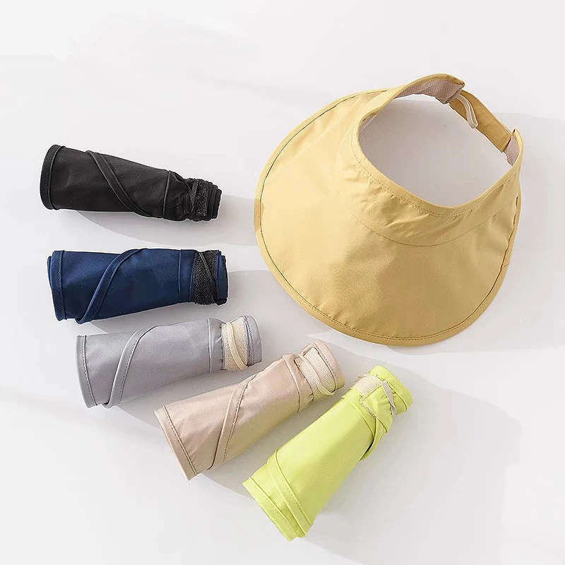 여성 남성용 접이식 빈탑 햇빛 가리개 모자, 자외선 차단 휴대용 넓은 챙 햇빛 ..