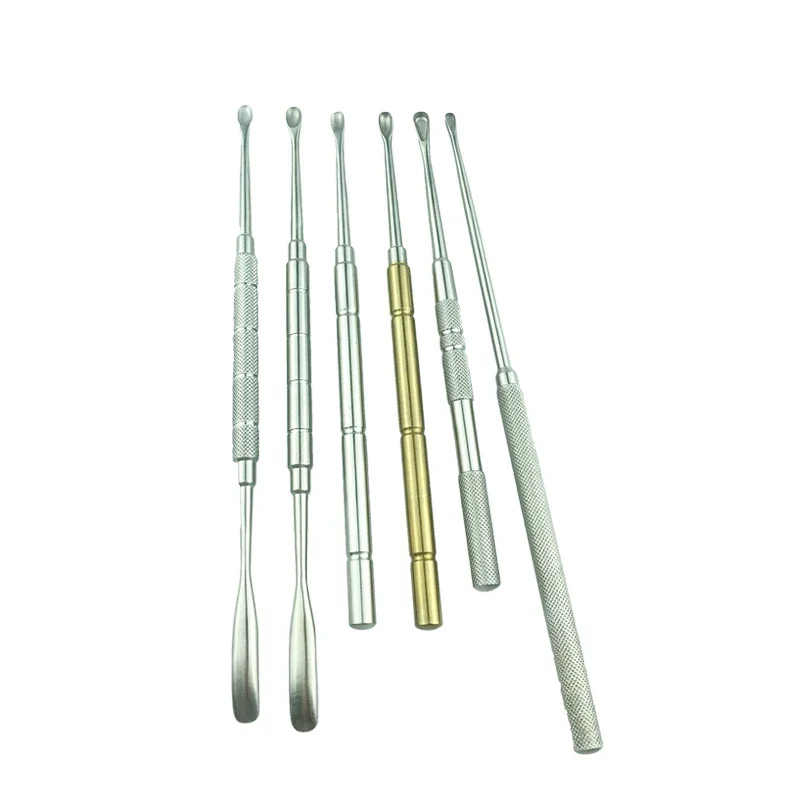 Nasal Spatula Double-end Single-end Nasal Bone Curette Cosmetic Plastic Surgery Surgical Operating Instrument Stainless Spatula