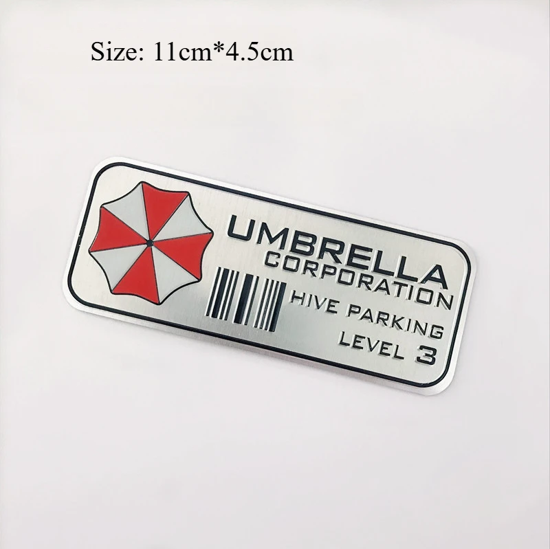 thumbnail image 1 of Adhesivo de aluminio 3D con logotipo de Umbrella Corporation para decoración de carrocería y maletero de Mercedes Benz, Chevrolet, JEEP, Seat y Mazda, 1 of 5