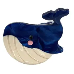 Elegant Hair Claw Clip Ornament (Blue whale)