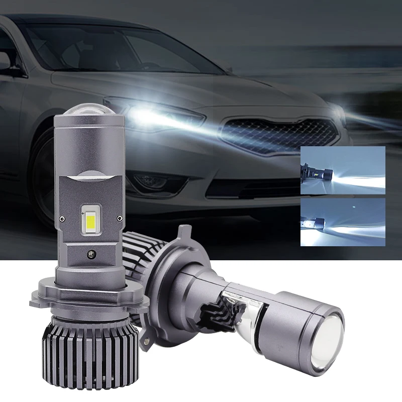 

2Pcs 1Pair H4 LED Headlight Bulb Car Fog Lamp Motorcycle 12V 6500K Waterproof Mini Fog Lights Auto Bulbs Durable Headlight
