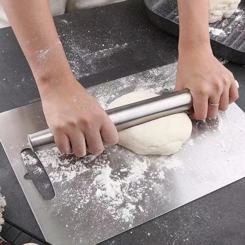 Rolling pin Stainless Steel Moisture Proof Drop Resistant Kitchen Baking Tools Household Non-Deformable Flour Crust Press