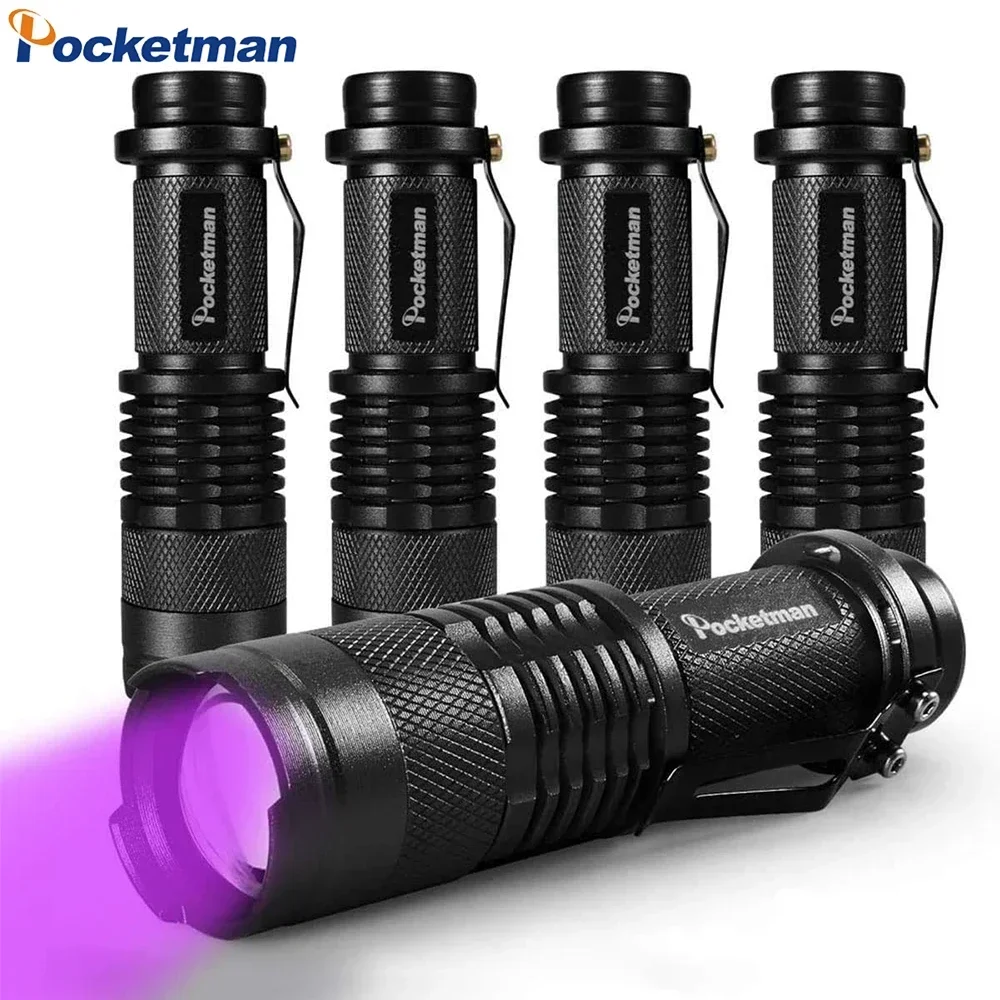 UVBlackLightFlashlights395400nmUVFlashlightMiniBlacklightHandheldPortableTorchPet