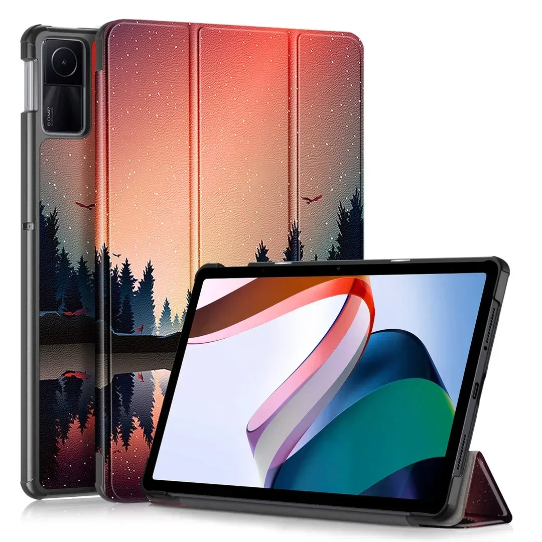 Children's PU Leather Tri-Folding Magnetic Stand Cover - 11-Inch Tablet Case