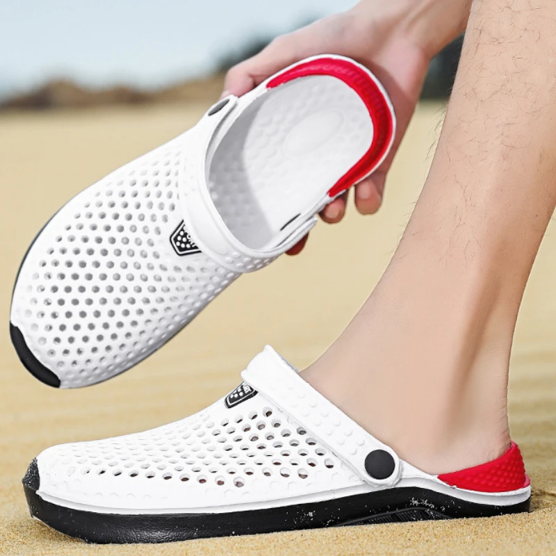 

Men's Garden Shoes Beach Anti-slip Comfortable Breathable Clogs Slippers Women's Lightweight Casual Sandals Pantoufle Homme