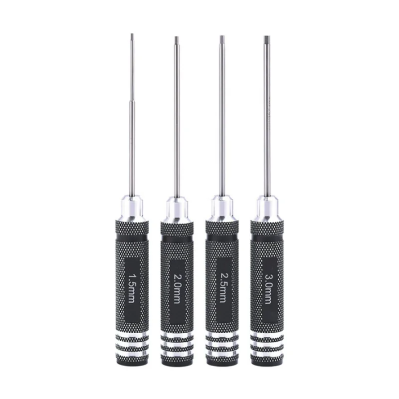 최고 품질의 질화 티타늄 TiNi 육각 드라이버 렌치 스크루 드라이버 RC 헬리콥터 용 1 피스 1.5mm/2mm/2.5mm/3.0mm