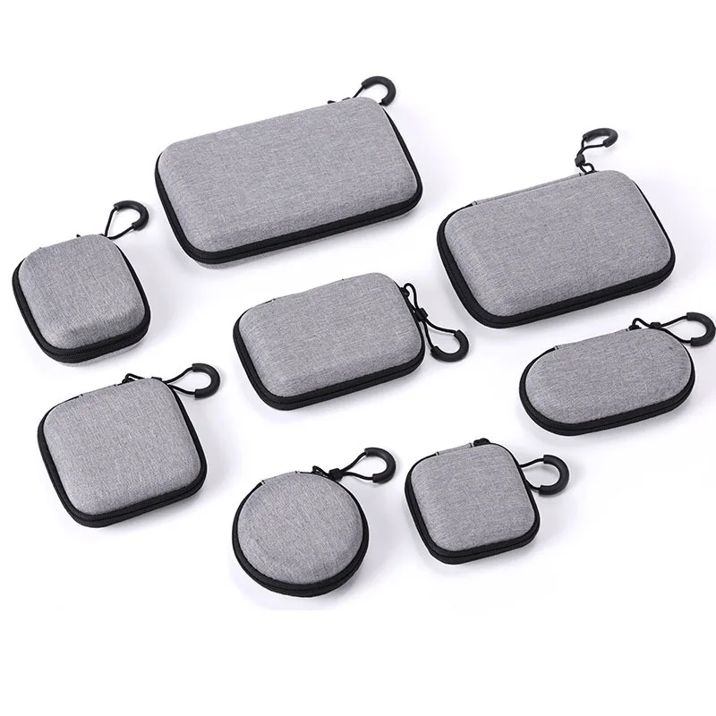 100 Teile/los Tragbare EVA Headset Tasche Datenkabel Oximeter U Disk Lade Kopf Lagerung Box Tasche Air Pods Fall Kopfhörer Fall – Detail 1