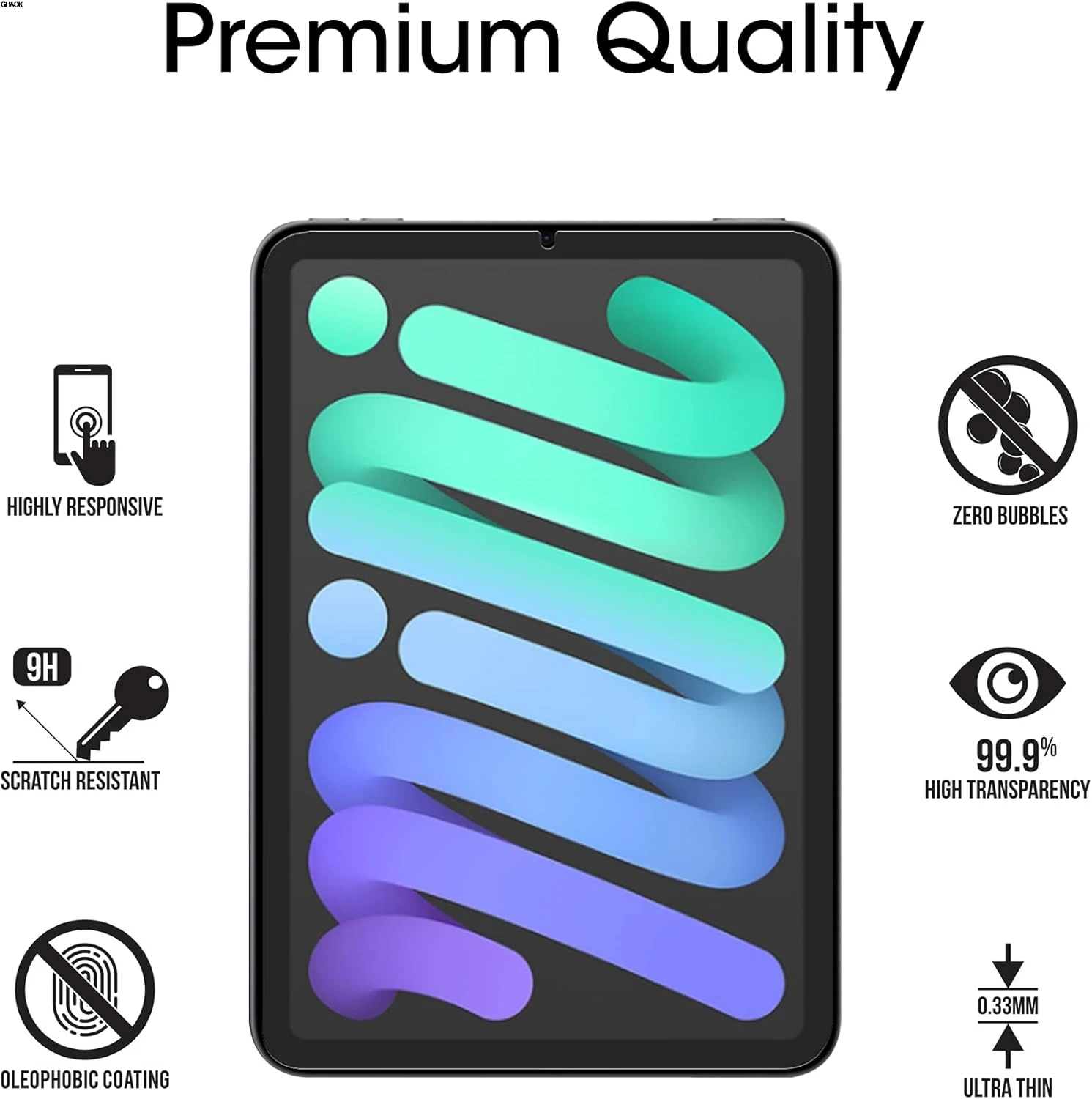 Premium Tempered Glass Screen Protector 3-Pack