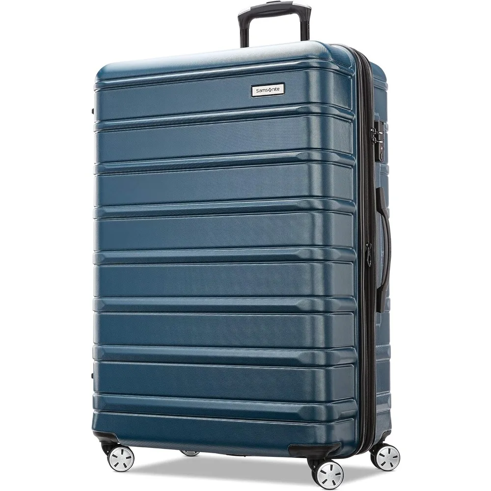 

Samsonite Omni 2 Hardside Expandable Luggage with Spinners, Nova Teal, Checked-Large 28-Inch