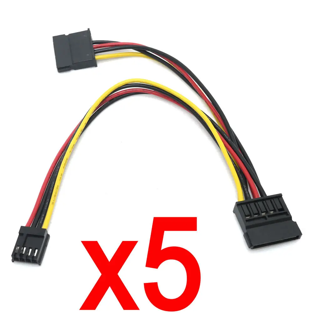 

5 шт. флоппи 4pin AMP/TE от 171822-4 до 2 SATA 15-контактный гнездовой кабель питания для CM4 IO