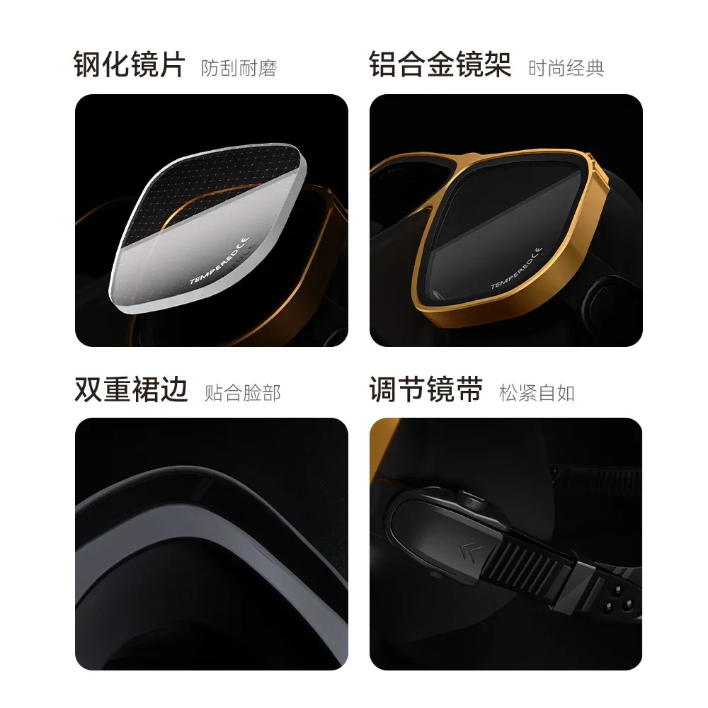Diving Mask Aluminum Alloy Frame Anti-Fog Myopia Film
