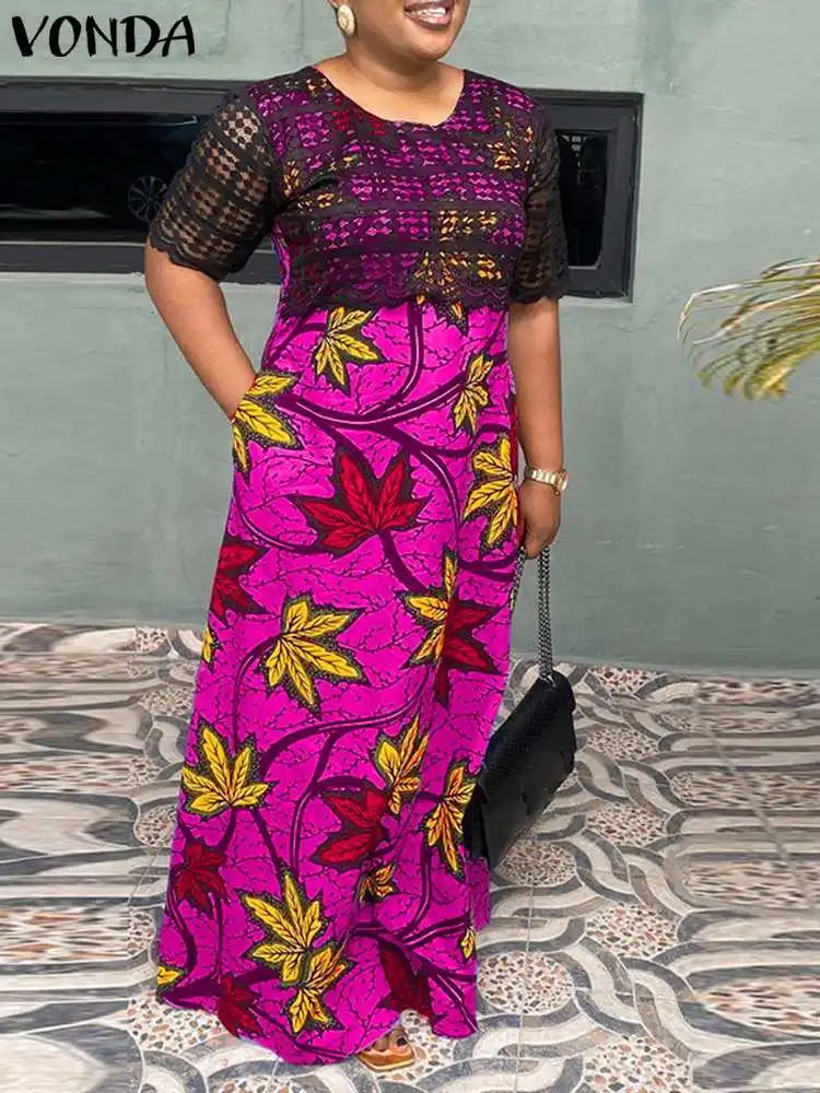 Robe À Fleurs Décontractée Pour Femme Imprimé Revers Boutons Manches