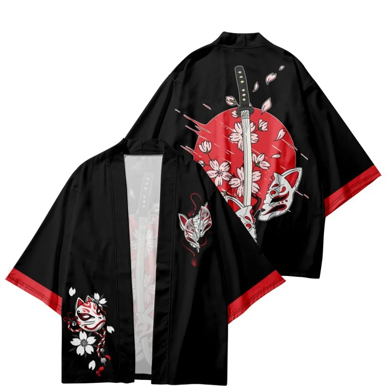 3 to 14 years kids kimono Japanese traditional costume boys girls fashion kimono haori cardigan Jacket children beach wear cloak