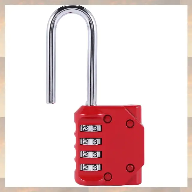 2025 New-4 Pack Code Padlocks, 4 Digit Long Shackle Resettable Pad Lock For Outdoor Gate, Shed, Fence, Hasp Storage, Gym Locker 5