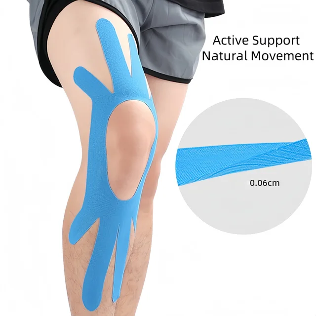 Elastic Pre-Cut Knee Support Muscle Tape Colorful Kinesiology Tape Waterproof Breathable Athletic Tape Anti-Strain Tension Tape 2