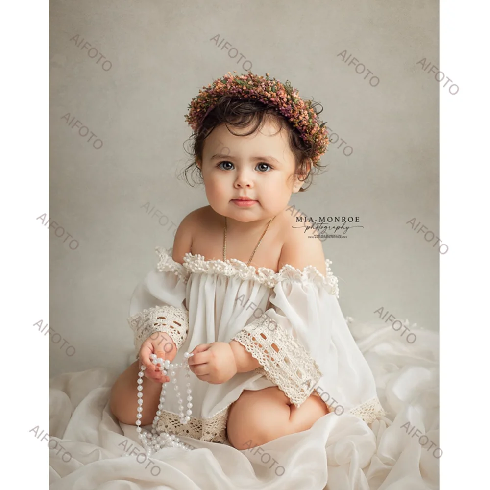 Baby Girl Clothes Newborn Photography Prop Dress Strapless Shoulder