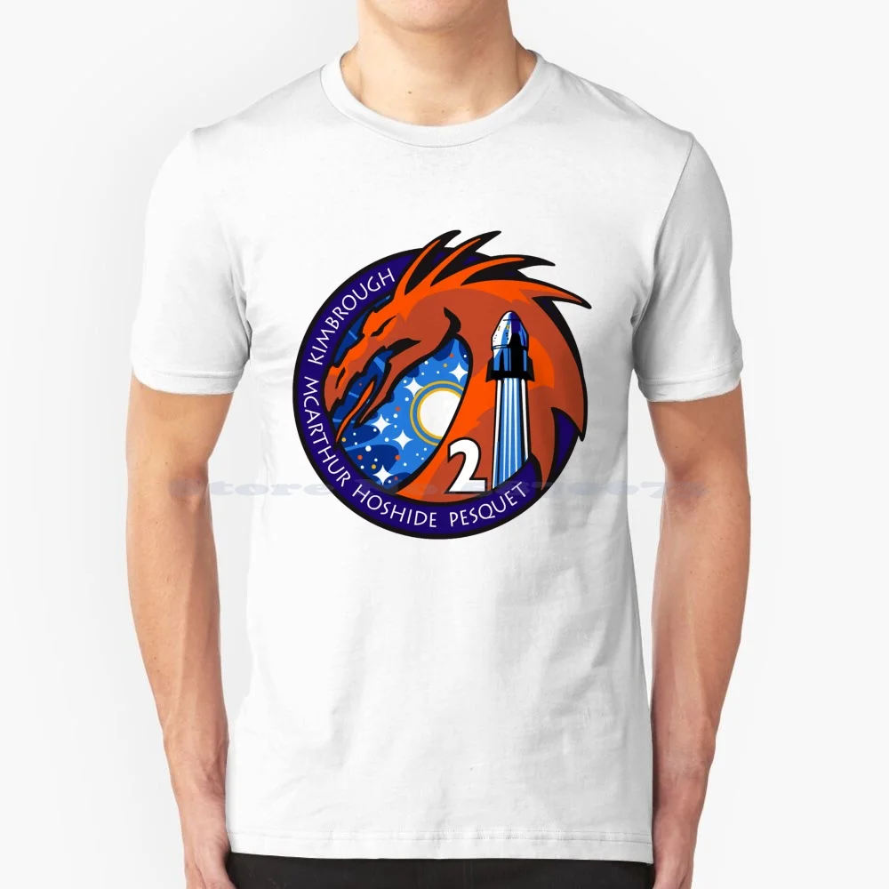 Spacex Crew-2 Mission Logo T Shirt 100% Cotone Tee Spacex Crew 1 Spaceflight Crew Dragon Space Shuttle Mission Patch Crew One