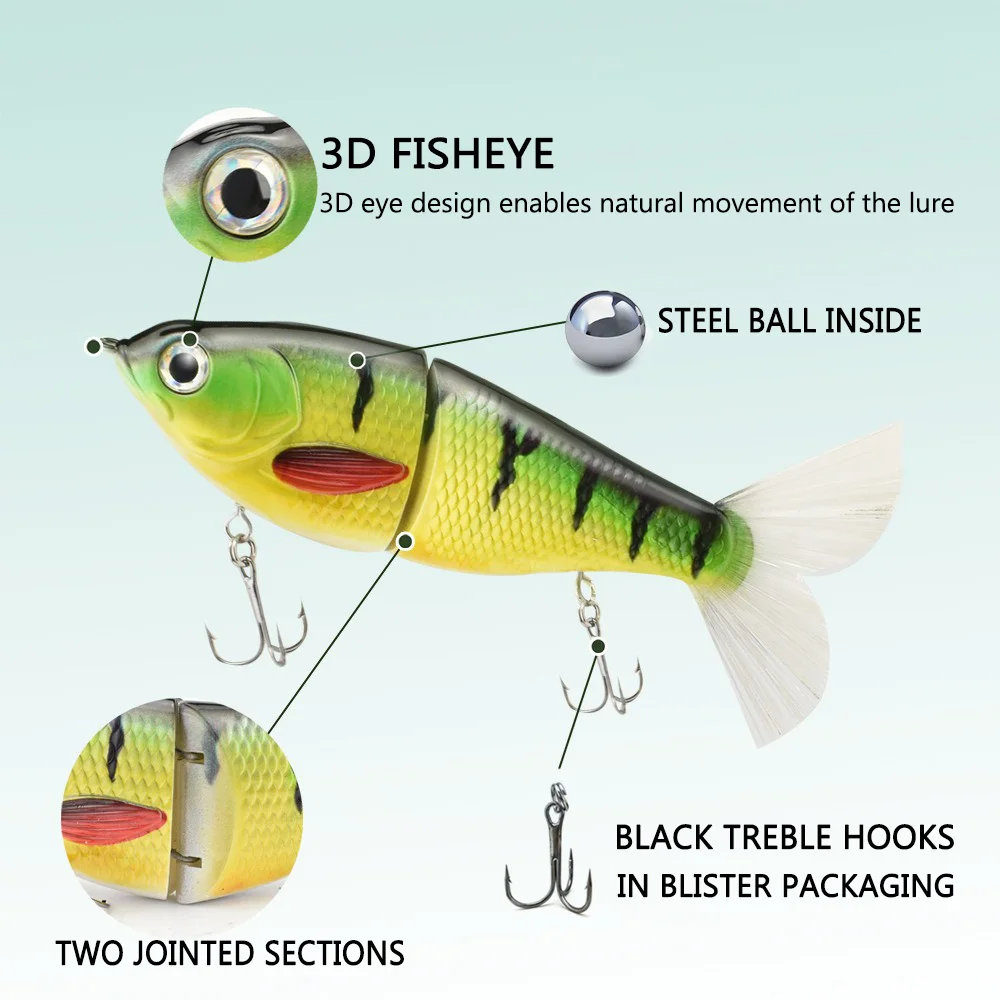 Sinking Swimbait 175mm 70g Multi Jointed Bait Glider Trolling Fishing Lures Artificial Hard Bait Pike Lure Bass Fishing Tackle