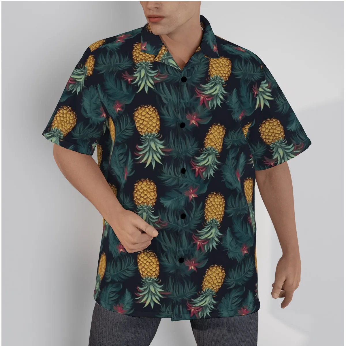 Hawaiian Shirts for Men Alien Air Vehicle Spacecraft Shirts Future Technology Style Short Sleeve Summer Casual Button Up