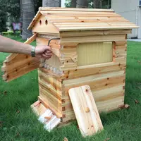 7PCS Auto Seeping Honey Bee Hives Beehive Frames +Cedarwood Beekeeping Brood Box 2