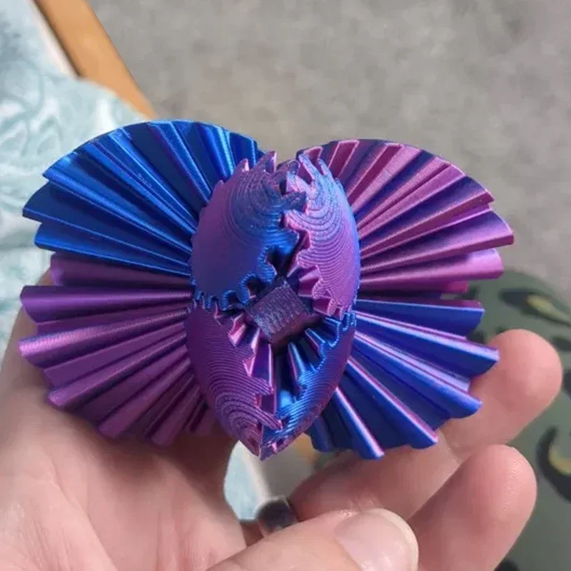 3D Printed Gear Ball Fidget Toys Spin Ball or Cube Stress Relief Desk Toy Anxiety Relax Activity for Kids Adults Gifts