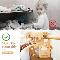 Baby Wooden Dividers Closet Size Wardrobe Separator Star Moon Milestone Cards Months Organizers Kids Photography Accessories 4
