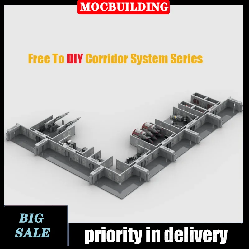 Space Wars Sistema Di Corridoi Esterni Armory Room Building Model Building Block Assembly Moc Collection Toy Gift