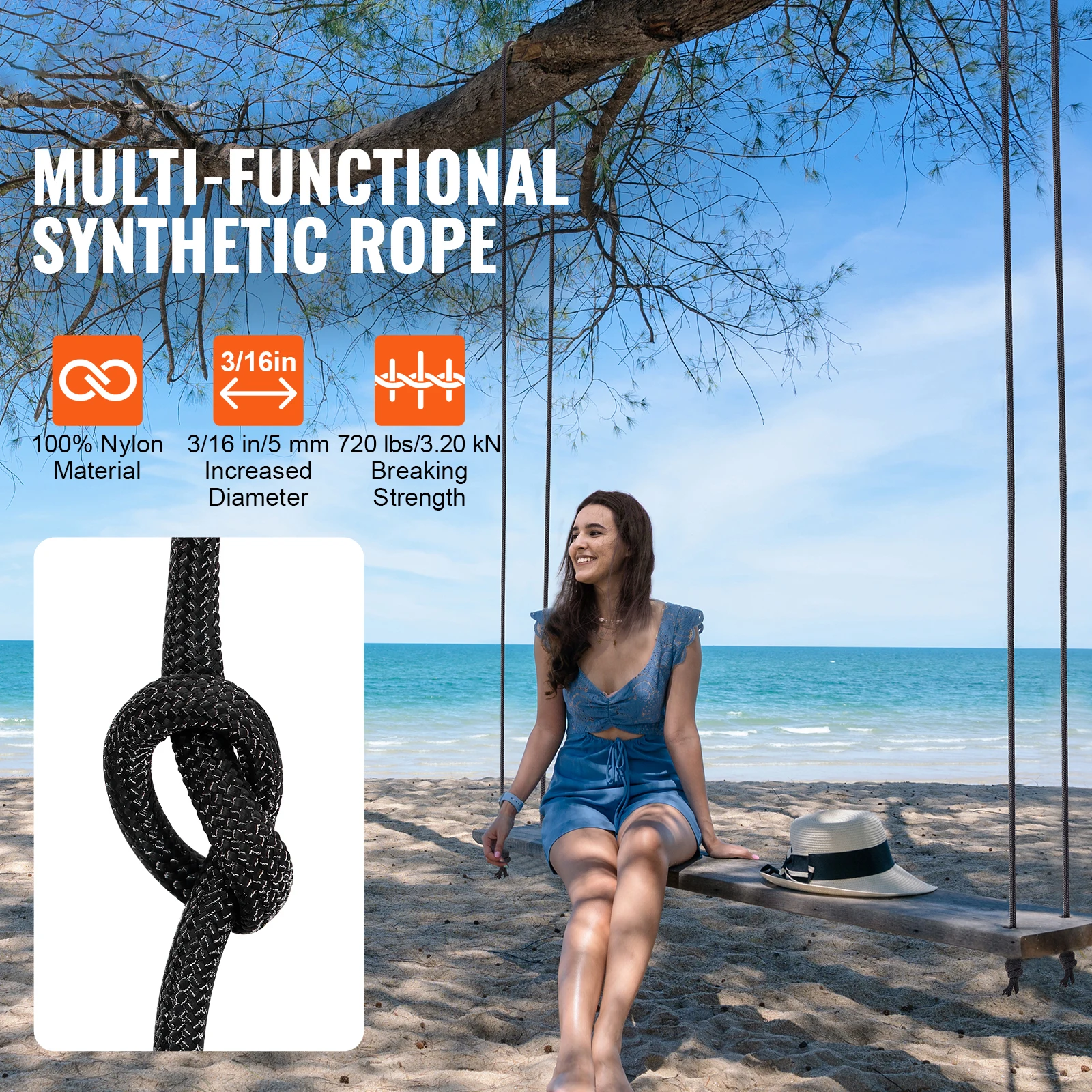 Nylon Multi Purpose Rope for Outdoor Adventures