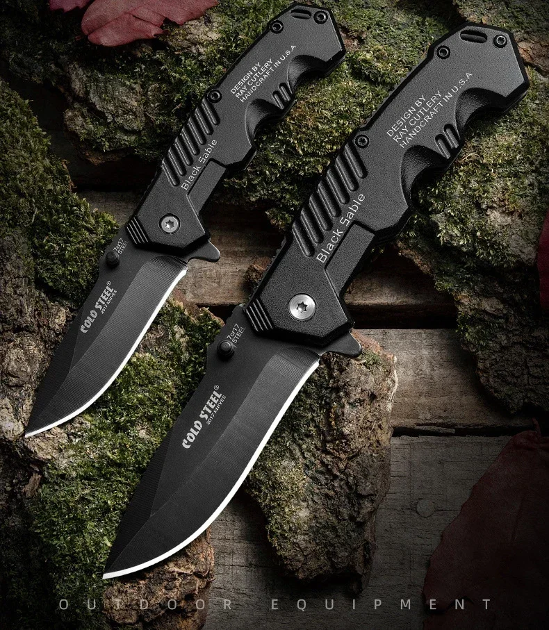 Description Picture 3 of itemStainless Steel Folding Knife High Hardness Tactical Emergency Self-defense Knives EDC Outdoor Camping Survival Pocket Knife