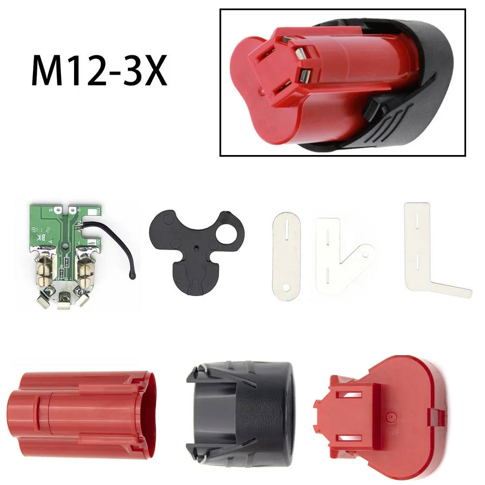 Pcb A Guscio Di Batteria A Tre Celle Con Pcb 12V 1Set Di Accessori Custodia Per Batteria Kit Di Circuiti Stampati Riparazione In Plastica Utile