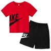Brand Print Fan Clothes Children Teen T Shirt Suit Summer Top +shorts 2 Pcs Set Short Sleeve Casual Fashion Boys Girls Kid Set 6