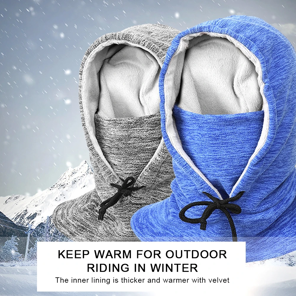 Balaclava Ski Full Head Covers Fleece Hood Windproof Face Mask Outdoor Winter Sports Skiing Bicycle Thermal Fleece Balaclava Hat 5