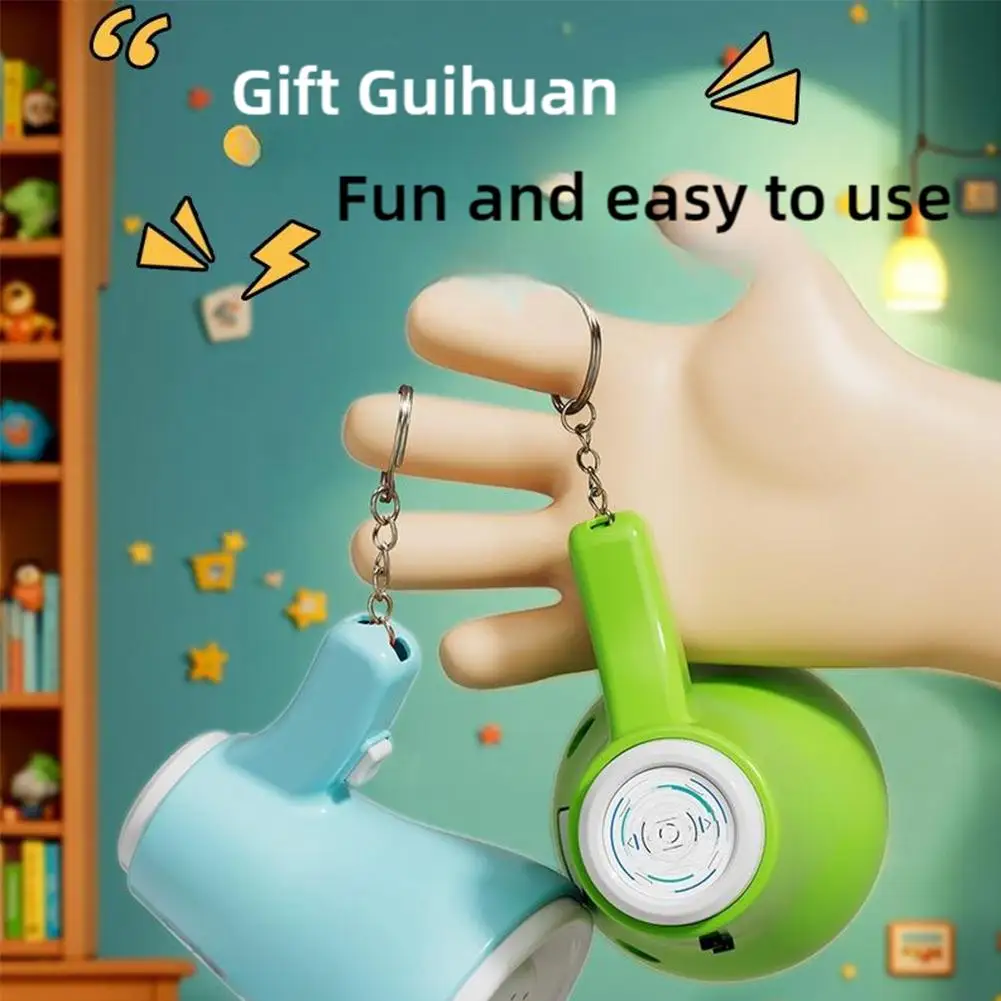 Recordable Loudspeaker Game Keychain Vintage Mini Player Handheld Speakers Toy With Music Elaborate Design