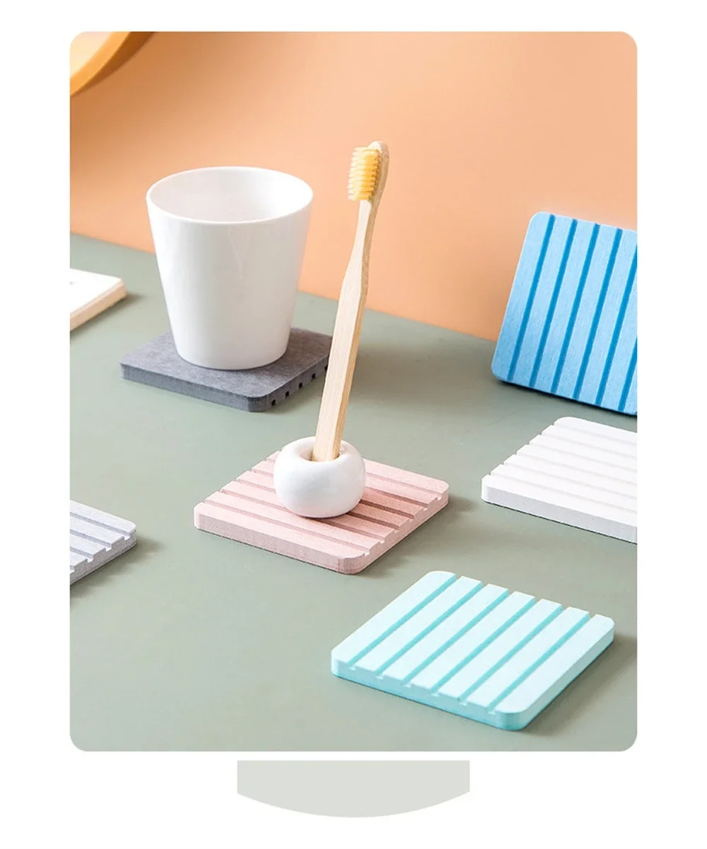 Description Picture 3 of itemDiatomaceous earth coaster tooth cup soap box absorbent pad diatom mud pad home dining table teacup insulation pad wholesale